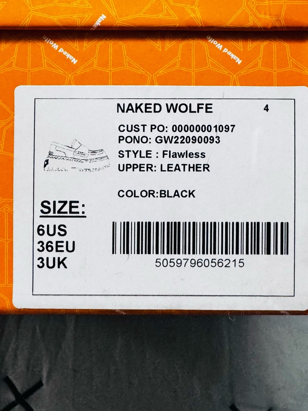 Naked Wolfe Black Flawless Leather Sneakers